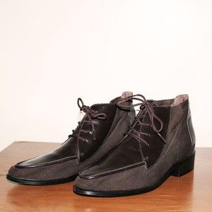 Vintage 1980s Women’s Brown Pointy Toe Ankle Boots